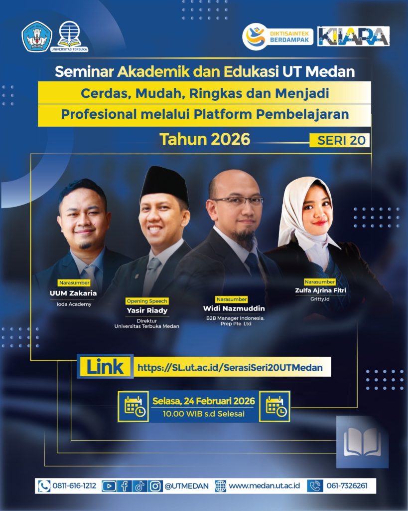 Seminar Akademik dan Edukasi UT Medan Perkuat Mindset dan Profesionalisme Mahasiswa di Era Digital